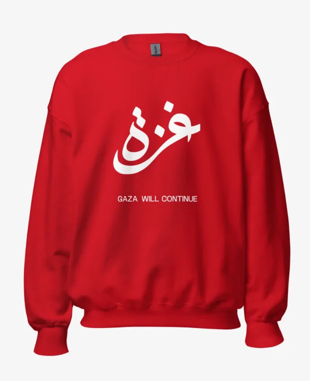 Gaza Crewneck Sweatshirt – Red